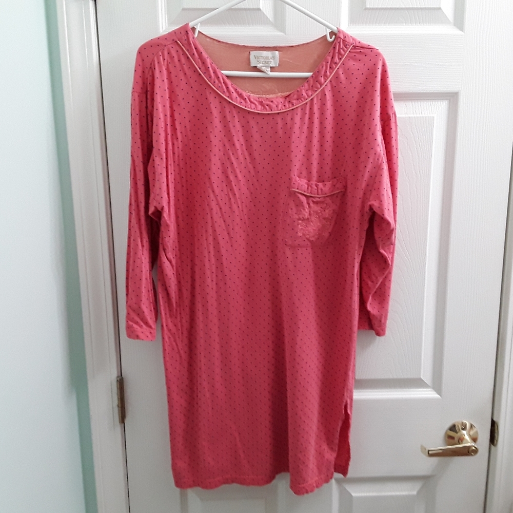 Vintage Victoria's Secret Gold Tag Polka Dot Nightgown